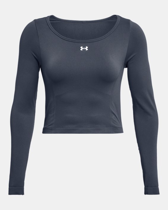 Women's UA Train Seamless Long Sleeve in Gray image number 4